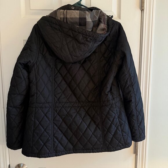 Barbour Winter Tartan Black Quilted Jacket (Women's) Size 8 - Picture 2 of 6